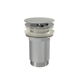   Alca A396 CLICK/CLACK nélküli mosdó leeresztő 5/4", fémből, nagy dugóval, túlfolyó nélküli mosdókhoz