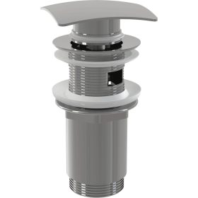   Alca A393 CLICK/CLACK mosdó leeresztő 5/4", túlfolyóval, fémből, szögletes dugóval