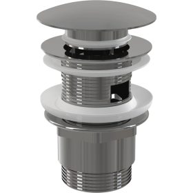   Alca A390 CLICK/CLACK mosdó leeresztő 5/4", túlfolyóval, fémből, nagy dugóval