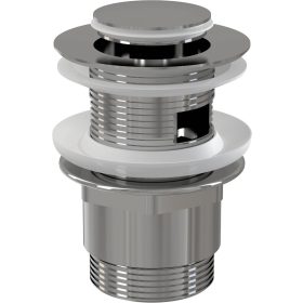   Alca A39 CLICK/CLACK mosdó leeresztő 5/4", túlfolyóval, fémből, kis dugóval