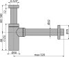 Alcadrain A400 DESIGN mosdószifon, DN32 fém, kerek búraszifon