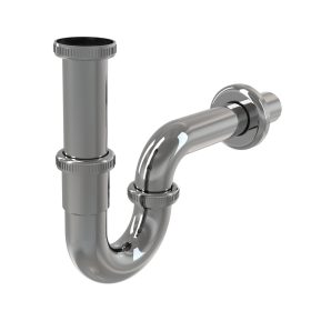   Alca A4320 „U“ alakú mosdószifon DN32, 5/4" hollandi anyával, fém