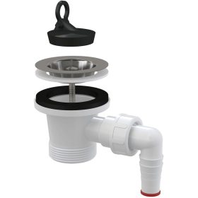   Alca A33P Mosogató leeresztő 6/4" rozsdamentes ráccsal DN70 és csatlakozóval