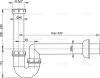 Alcadrain A80-DN40 Mosogató csőszifon 6/4" leeresztő nélkül