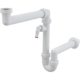   Alca A872P helytakarékos csőszifon 6/4" hollandi anyával és csatlakozóval