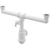 Alcadrain A448P-DN50/40 Szifon kétmedencés mosogatóhoz 6/4" hollandi anyával és csatlakozóval