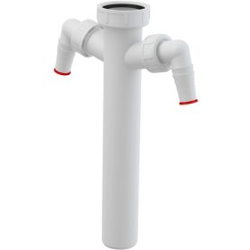   Alca A44M-DN40 Dupla mosógépcsatlakozó mosogató szifonhoz hollandival