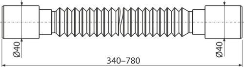 Alca A710 Flexibilis bekötőcső 40×40