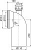 Alcadrain A90-90P40 WC csatlakozó DN40 – csőcsonk 90°