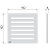 Alca MPV003 Design rács 102×102 mm rozsdamentes