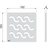 Alca MPV002 Design rács 102×102 mm rozsdamentes