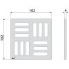 Alca MPV001 Design rács 102×102 mm rozsdamentes-fényes