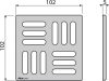 Alca MPV004 Rács 102×102 mm rozsdamentes