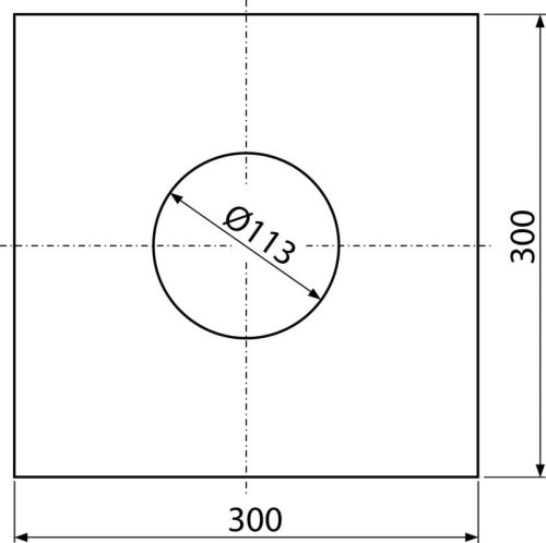 Alca AIZ1 Öntapadó vízszigetelő gallér padlóösszefolyóhoz 300×300 mm