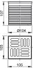 Alcadrain APV0500 Rácstartó elem, rács 105×105 mm rozsdamentes