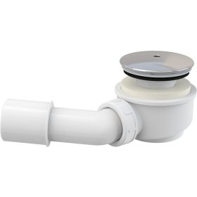 Alca A471CR-60 Zuhanytálca szifon készlet, alacsony, króm