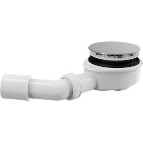  Alca A491CR Zuhanytálca lefolyókészlet, króm, alacsony 90mm