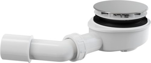 Alcadrain A491CR Zuhanytálca lefolyókészlet, króm, alacsony 90mm
