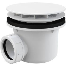 Alca A49B Zuhanyszifon sapkával, fehér 90mm