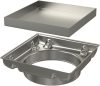 Alca APVN0100 Rácsmagasító elem + Kétoldalú rács 130×130 mm, rozsdamentes acél