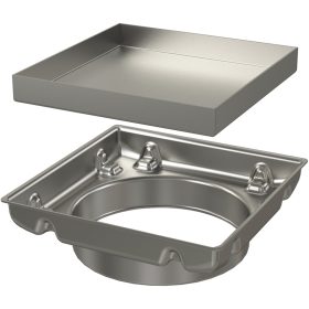   Alca APVN0100 Rácsmagasító elem + Kétoldalú rács 130×130 mm, rozsdamentes acél