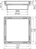 Alca APVN0100 Rácsmagasító elem + Kétoldalú rács 130×130 mm, rozsdamentes acél