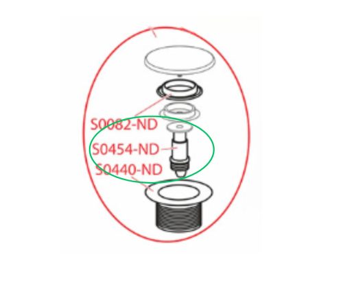 Alca S0454-ND clikk-clakk zuhanyszifonhoz betét A505CRM-hez