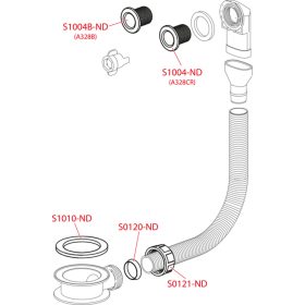 Alca S1004-ND Króm menetes rész A328-hoz