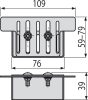 Alcadrain ADZ-P004 Drén folyóka véglezáró elem 100 mm, horganyzott acél