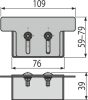 Alcadrain ADZ-P012 Drén folyóka véglezáró elem 100 mm, rozsdamentes acél