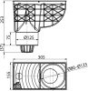 Alcadrain AGV2S Univerzális esővíz elvezető 300×155/125 mm, függőleges, szürke