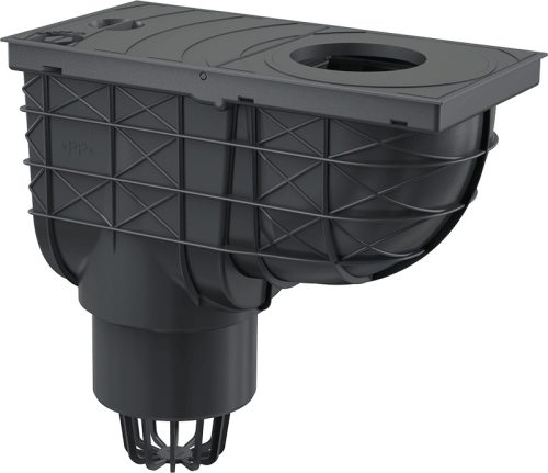 Alcadrain AGV1 Univerzális esővíz elvezető 300×155/110 mm, függőleges, fekete