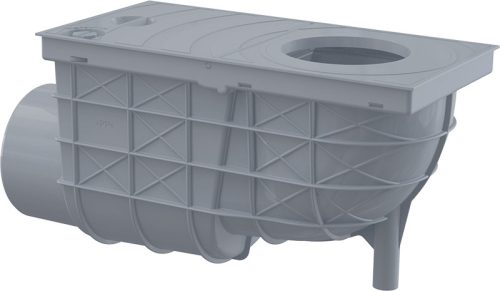 Alcadrain AGV3S Univerzális esővíz elvezető 300×155/110 mm, vízszintes, szürke