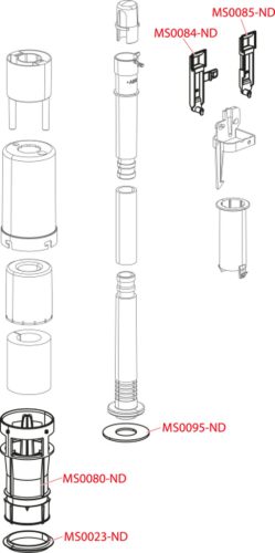 Alca A09B Öblítőszelep – Slimmodul számára