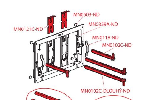 Alca MN0102C-DLOUH alkatrész öblítőlemez keret csavar (hosszú)