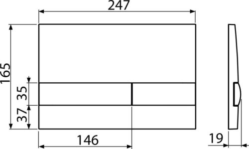 Alca M1741 nyomólap a falsík alatti WC tartályokhoz, króm-fényes