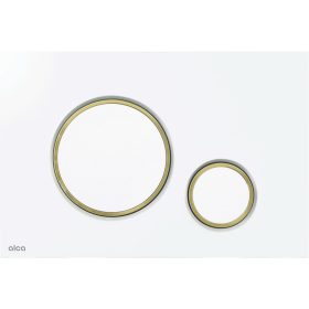   Alca M775 Nyomólap a falsík alatti WC tartályokhoz, fehér-fényes/arany-fényes