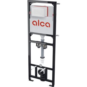   Alca A108F/1500 Szerelőkeret tartállyal falikúthoz, szennycsővel DN90/110 és csapteleppel