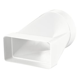   Műanyag átalakító idom egyenes excentrikus cső-laposcsatorna 60x120mm D100 (711P)