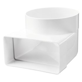   Légcsatorna átalakító könyök rövid csonkú cső-laposcsatorna 90x220mm D150 (923)