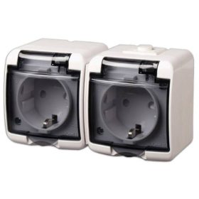   Aquastar 2P+F falon kívüli fedeles aljzat 2-es IP54 23 22121