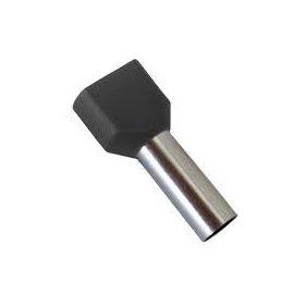 Szigetelt Érvéghüvely Iker 2x1,5mm2 8mm Fekete 59026TE