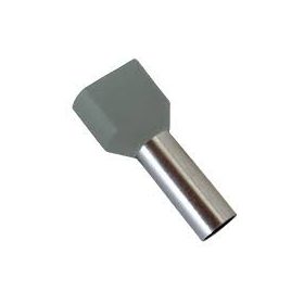 Szigetelt Érvéghüvely Iker 2x1,5mm2 10mm Szürke 59027TE