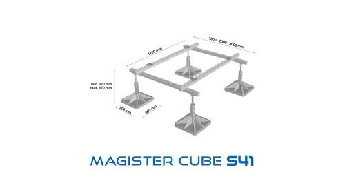 VECAMCO CUBE S41 1000x1200mm 4 lábbal 4 talppal állvány