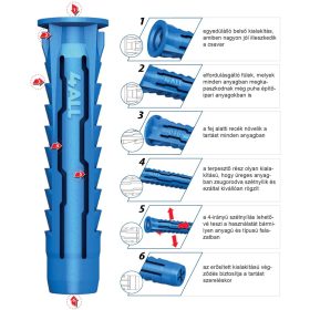 Műanyag tipli RAWLPLUG 4ALL-08 8x40 mm(100db/dob)