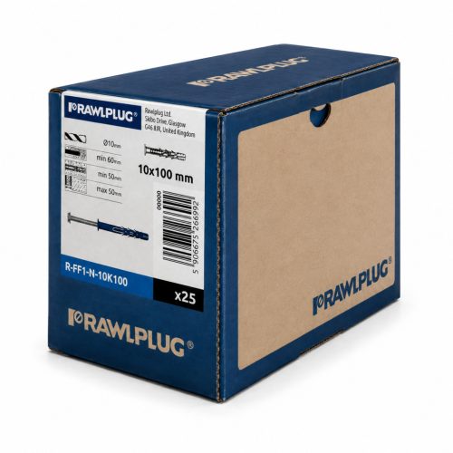 Peremes dübel + csavar (szett) RAWL 10x100 mm (25db/dob)