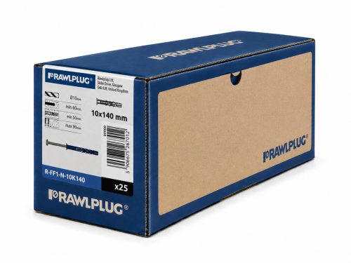 Peremes dübel + csavar (szett) RAWL 10x140 mm (25db/dob)