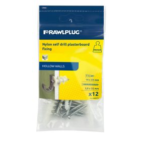   Gipszkarton dűbel önfúró 14x22mm+D-csavar 3,9x32mm (12db)