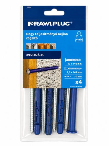 Peremes dübel+ csavar RAWL 10x140 mm (4db/csom)