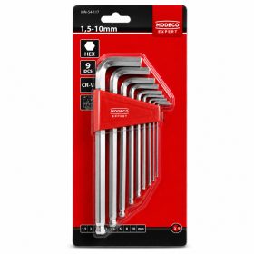   Imbuszkulcs készlet MN-54-117 9 db-os 1,5-10mm Modeco Expert